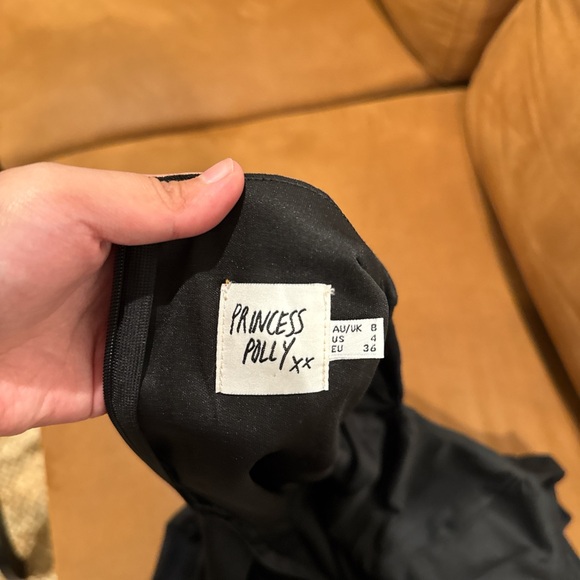 Princess Polly Black Wrap Mini Dress | Size 4 - Picture 8 of 8